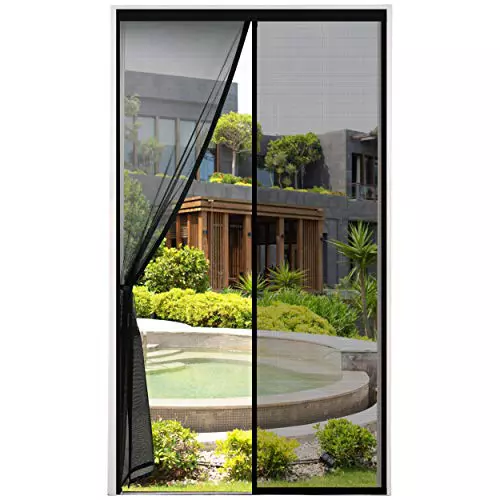 Mosquitera 120x210CM Cortina Mosquiteras Magnética para Puerta