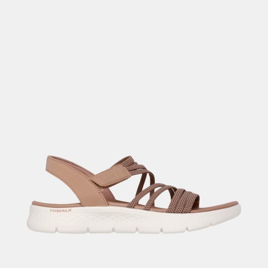 Sandalia sport con ajuste de velcro Beige Skechers

