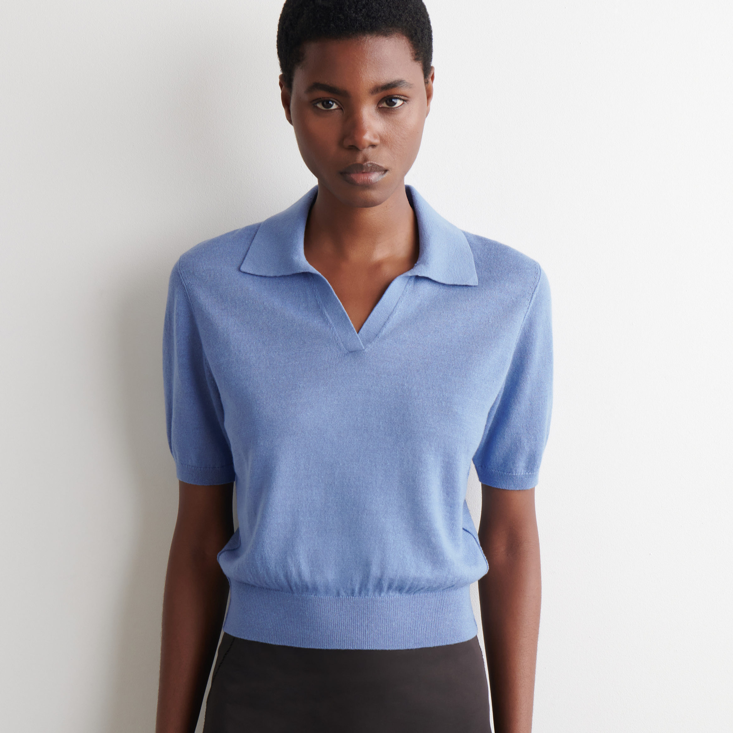 POLO DE PUNTO DE LINO Y LANA MERINO