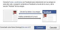 Conéctate a Pymes y Autónomos con tu cuenta Facebook