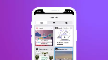 iPhone 上の Firefox