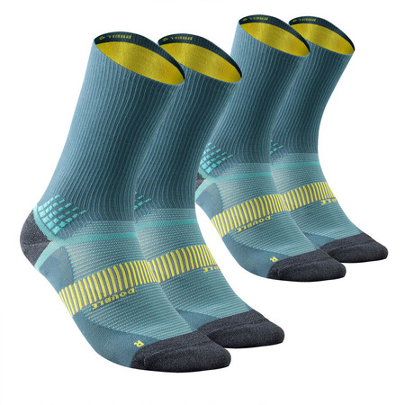 Calcetines Senderismo Mh520 Doble High Azul X2 Pares