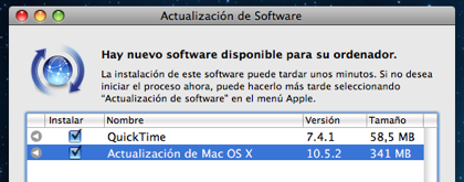 Actualización a Leopard 10.5.2 disponible
