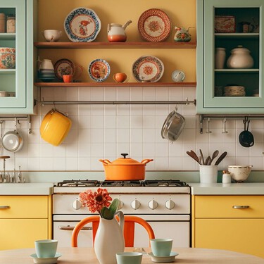 El fin de la era minimalista: colores, figuras y diversión marcan la tendencia de este 2026 para que tu cocina, por fin, jubile al beige
