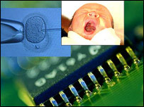 Bebés en un microchip en el futuro