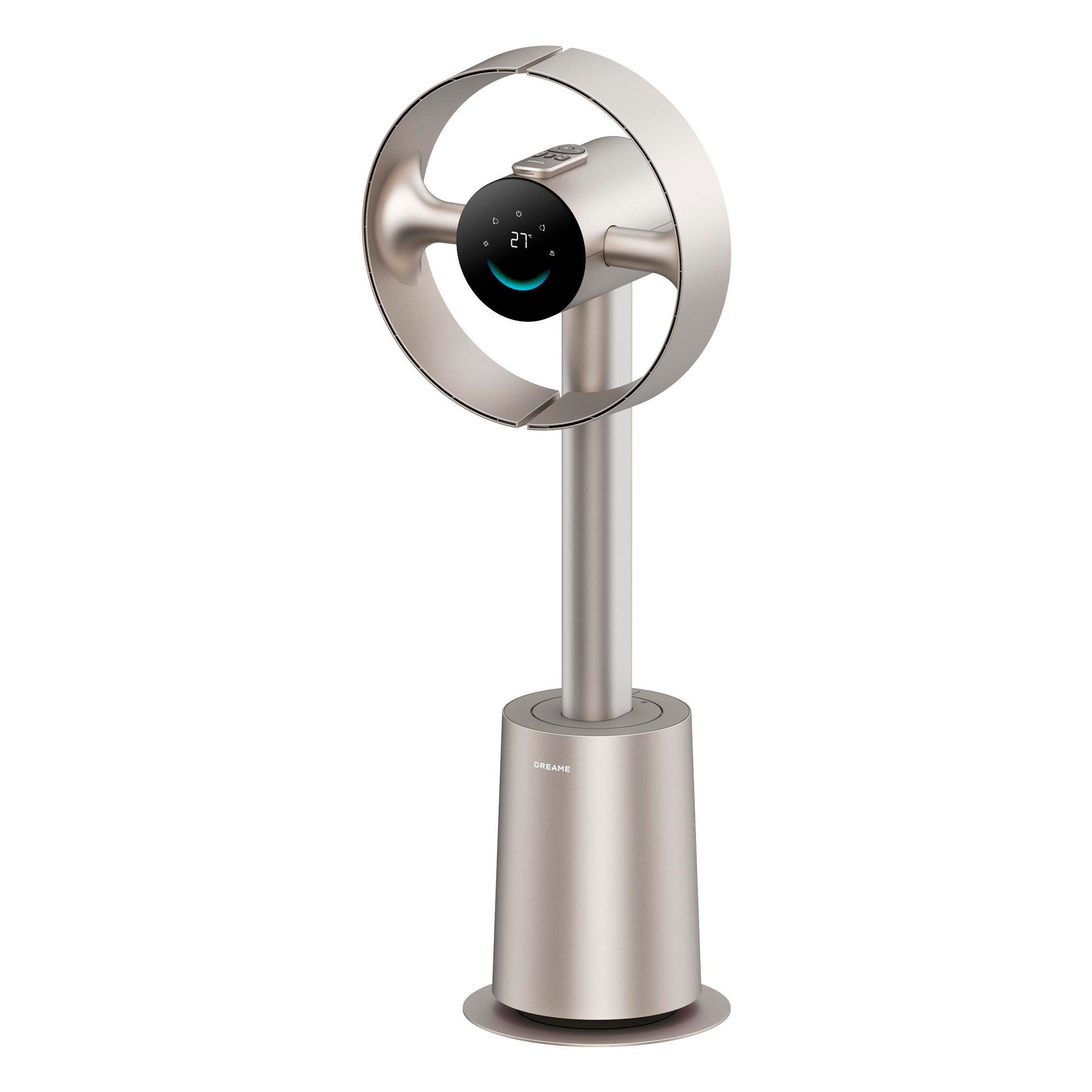 Ventilador sin aspas Dreame MF10. Flujo de aire espacial de 270° con GyroWing, tecnología TempSync, filtro principal desmontable. Precio original: 299€.