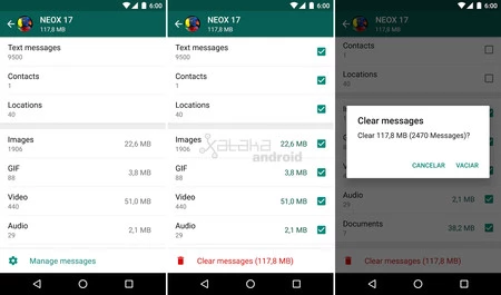 Whatsapp スペースを解放する