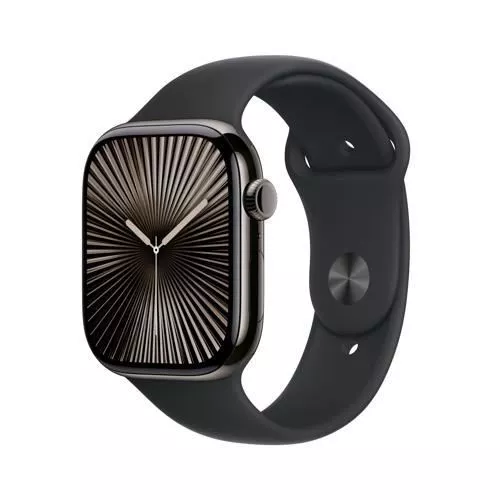 Apple Watch Series 10 Gps + Cellular 46mm Caja Titanio Pizarra Y Correa Deportiva Negro - Talla M/l
