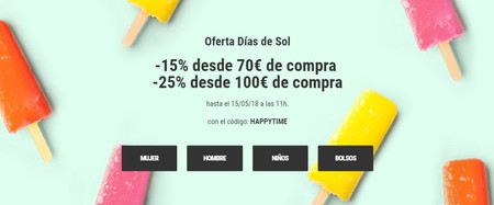 Oferta "Días de Sol" en Sarenza: hasta 25% de descuento en miles de artículos hasta el 15 de mayo