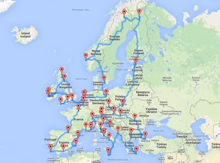 La mejor ruta para recorrer Europa en coche
