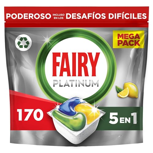 Fairy Platinum Limón, 170 Cápsulas De Lavavajillas 