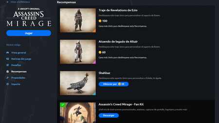 Ac Mirage Ezzio Altair Recompensas