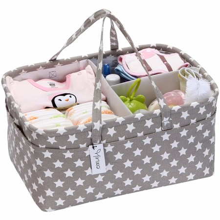 Organizador para pa/ñales de beb/é con varios bolsillos 16,5 x 10,6 x 8 pulgadas