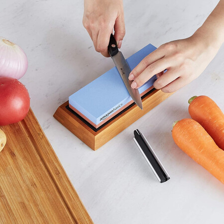 Amazon Basics Piedra De Afilar De Cuchillos De Doble Cara