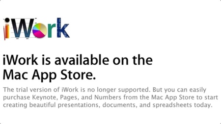 Apple elimina las versiones de prueba de iWork y Aperture