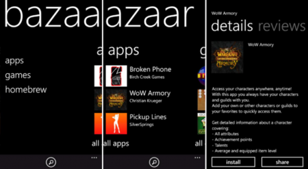 Bazaar, la alternativa a Windows Marketplace