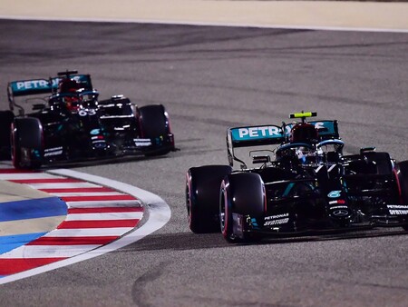 Russell Bottas Sakhir F1 2020
