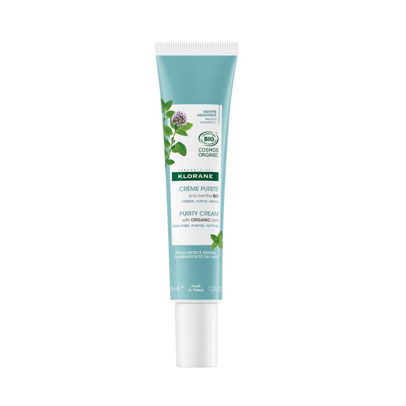 Klorane Crema Purificante Menta Acuática Bio 40 ml