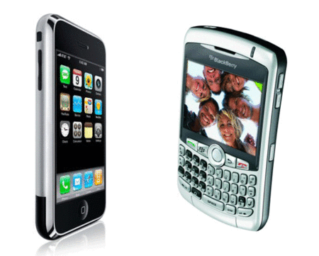 Blackberry frente a iPhone