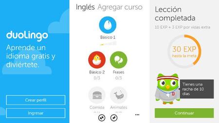 Duolingo lanza su aplicación para aprender idiomas en Windows Phone
