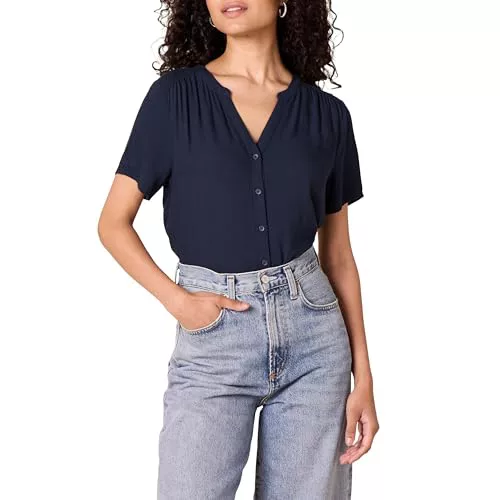 Amazon Essentials Blusa Tejida de Manga Corta y Corte Holgado Mujer