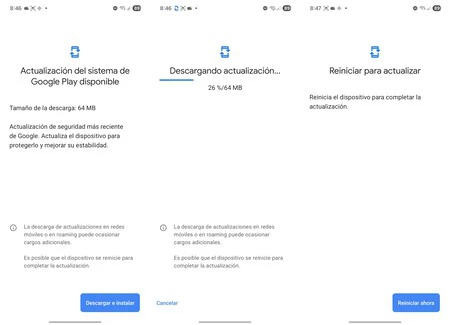 actualización Google Play