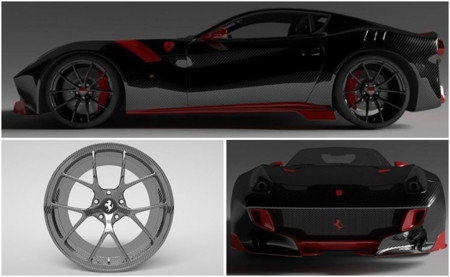 El Ferrari F12tdf de Vitesse AuDessus pierde 159 kilogramos gracias a un vestido de carbono