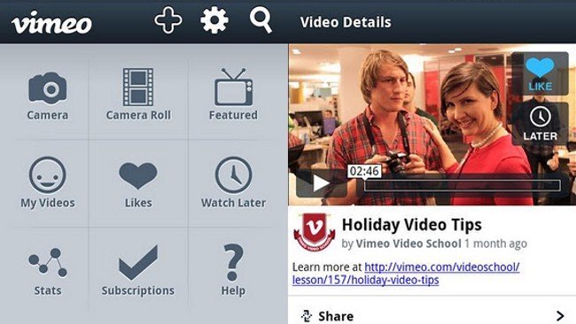 Vimeo lanza aplicaciones para Android y Windows Phone (iPad: pronto)