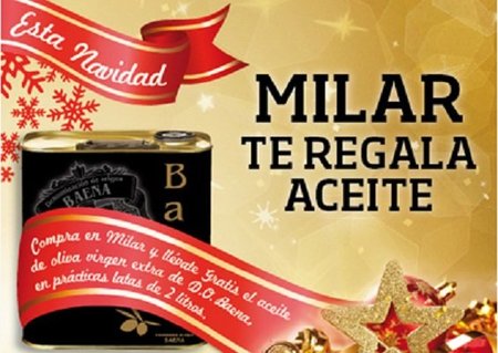 Milar nos regala aceite de oliva por las compras esta navidad