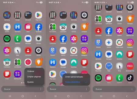 Scroll vertical con One UI 7