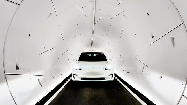 Tesla Dentro Del Loop De Las Vegas