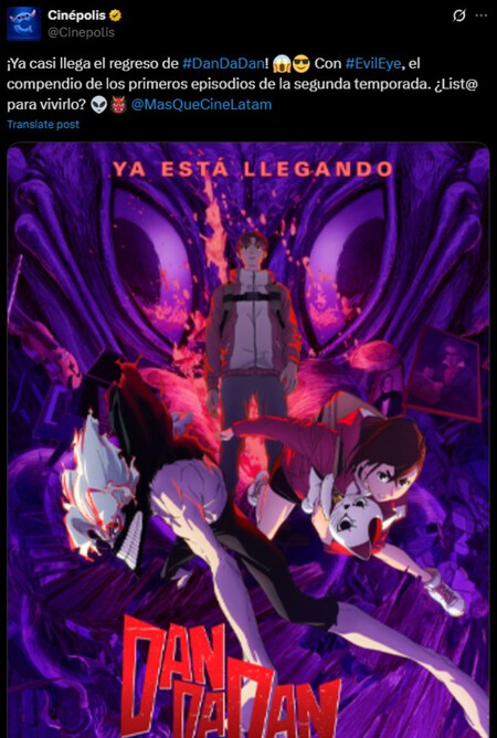 Dandadan Cinepolis Fecha Estreno Mexico