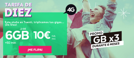 Tuenti estrena tarifa: 6 GB por solo 10 euros al mes, aunque solo durante seis meses
