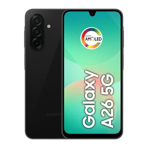 Samsung Celular Galaxy A26 5G 256GB, 8GB RAM, Câmera de 50MP, IP67, Tela Super AMOLED 6.7", NFC (Preto)