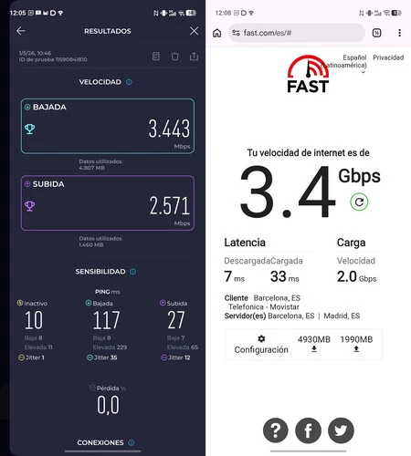 Dos pruebas bajo 6 GHz y en móvil