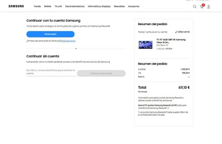 Casi 900 euros de descuento en esta tele Samsung QLED de 75 pulgadas ideal...