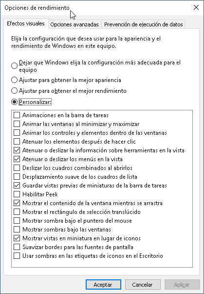 Como Desactivar Animaciones Efectos Visuales Windows 10 Hacerlo Mas Rapido