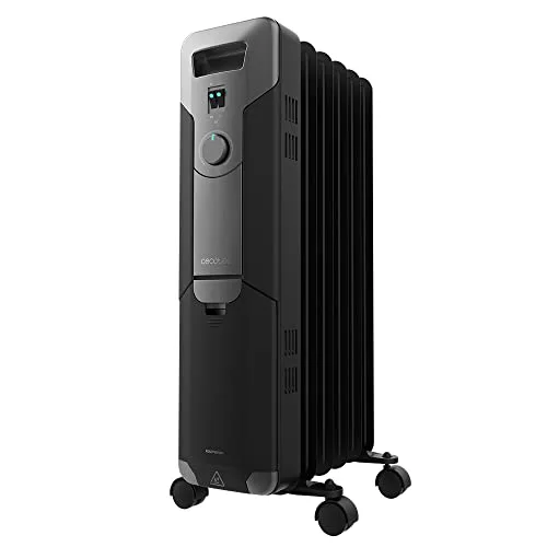 Cecotec Radiador Eléctrico de Aceite ReadyWarm 5000 Space Black. 5 Módulos, Bajo Consumo, 1000 W