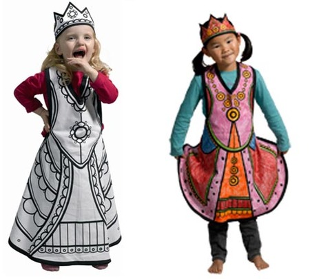Disfraces que los niños pueden colorear