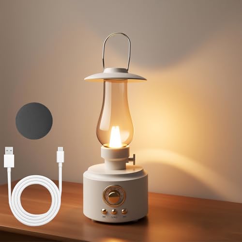 Altavoz Bluetooth para exteriores con luz y atenuación infinita, caja portátil IPX4 resistente al agua, altavoz inalámbrico con luz de llama, Bluetooth 5.3 para interior, exterior y jardín