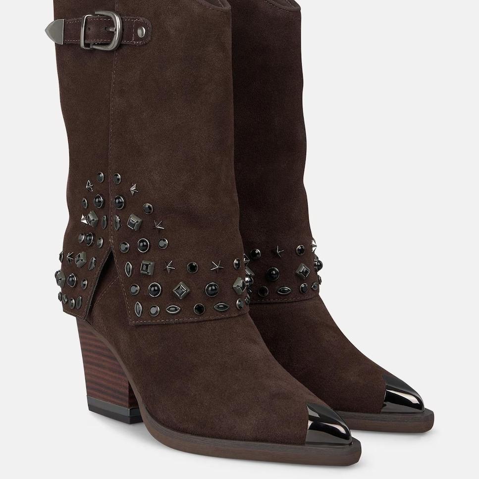 Alma en Pena
Botas de mujer de tacón ancho con polaina y puntera afilada