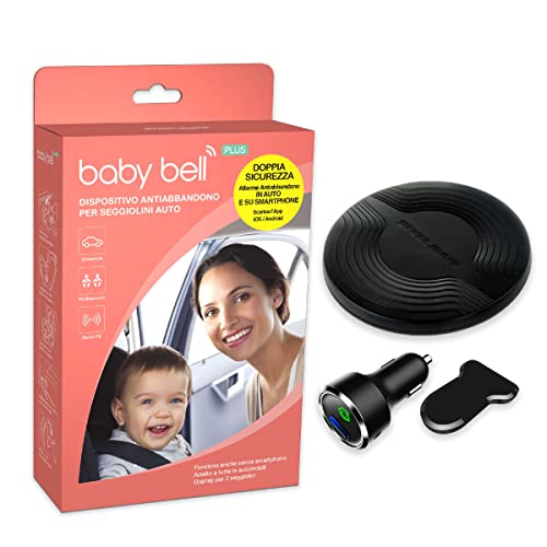 Steelmate Baby Bell Plus - Dispositivo antiabandono - Última generación - Ampliable a 2 sillas con almohadilla opcional - 100% universal