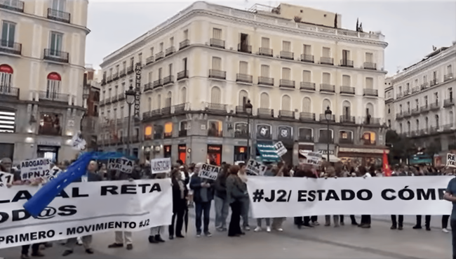 Manifestación mutualistas J2