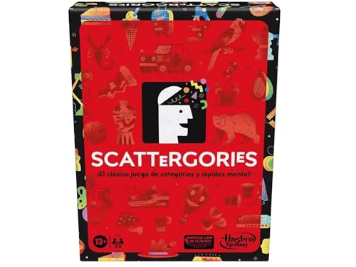 Hasbro Gaming Juego clásico Scattergories - Juego de Fiestas para Adultos y Adolescentes a Partir de 13 años - Juego de Mesa para 2 o más Jugadores - Agilidad Mental e Imaginación