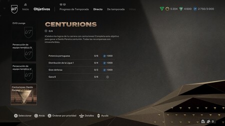 Centurions Objetivos