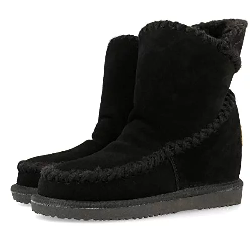 GIOSEPPO Botines Negros de Estilo Australiano con cuña Interna para Mujer 42114