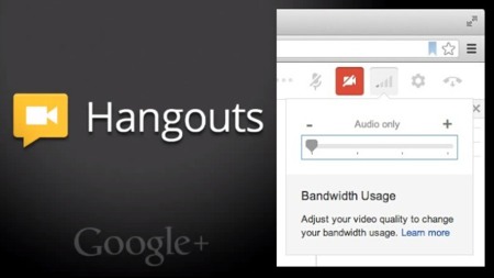 Los hangouts de Google+ reciben un controlador de ancho de banda y la posibilidad de emitir y recibir sólo audio
