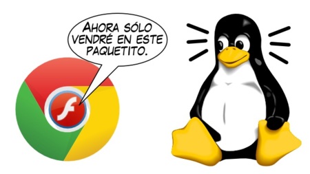 Si quieres Flash en Linux tendrás que usar Chrome