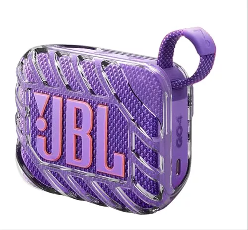 GIOPUEY Transparente Funda Compatible con JBL Go 4, Ultradelgado TPU Case Cover, Anti-caída, Portátil - Transparente