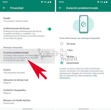 Whatsapp Mensajes Temporales